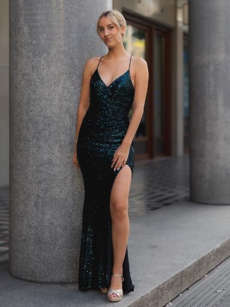 Pailettenkleid Anduenna, grün